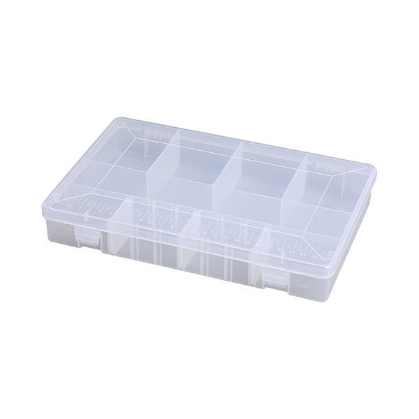 Caja de almacenamiento de carcasa de plástico transparente ajustable