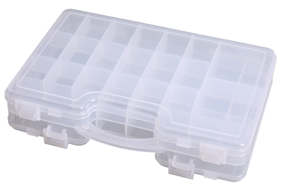 La caja de almacenamiento puede ajustar la caja de almacenamiento de proceso de concha de pesca de plástico transparente