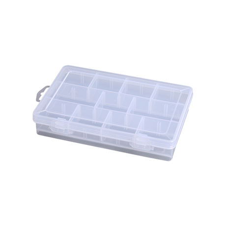 La caja de almacenamiento ajusta la caja de almacenamiento de proceso de carcasa de plástico transparente para pesca