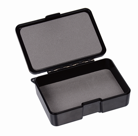 Caja de saboteado de plástico transparente de dos lados a prueba de almacenamiento