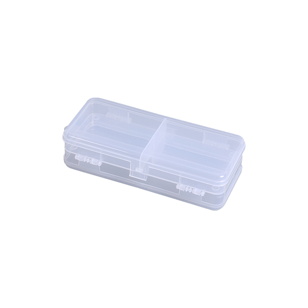 Caja de herramientas de plástico transparente ajustable Caja de almacenamiento Caja de almacenamiento de píldoras