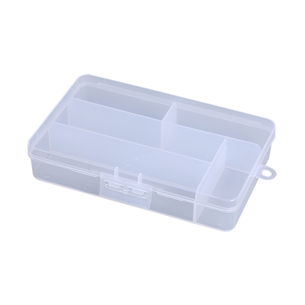 Caja de plástico transparente para almacenamiento de rejillas múltiples