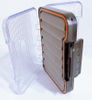 1 pieza caja de pesca con mosca de plástico resistente al agua caja de engranajes de pesca multifunción naranja