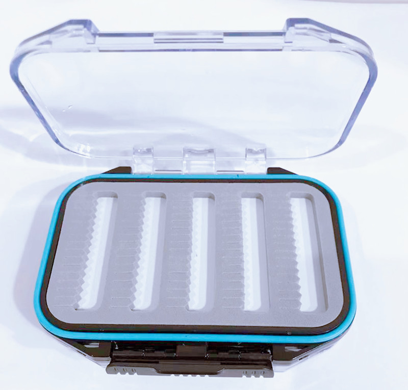 1 Unids Plástico Flying Ice Ice Fixture Cebo Caja Impermeable Fly Fishing Box Azul
