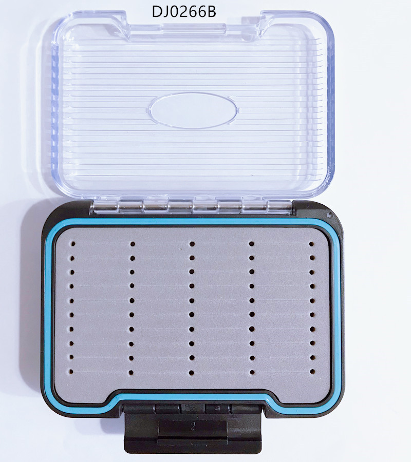 Caja de mosca impermeable de silicona Caja de pesca con mosca transparente