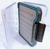 Caja transparente de pesca con mosca ABS transparente impermeable de 1 pieza 10.8 * 7.8 * 3.2cm
