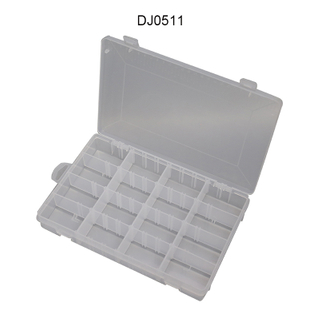 Plástico transparente 16 rejilla ajustable joyería caja de almacenamiento de cuentas organizador artesanal hogar