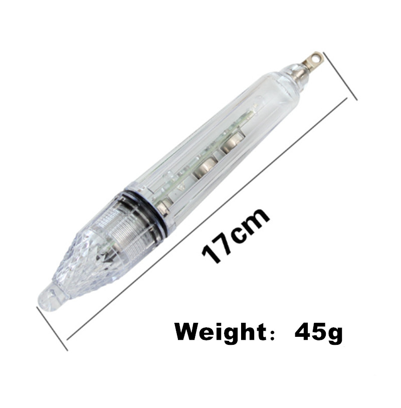 Luz de pesca LED atractiva subacuática de caída profunda transparente de 17 cm
