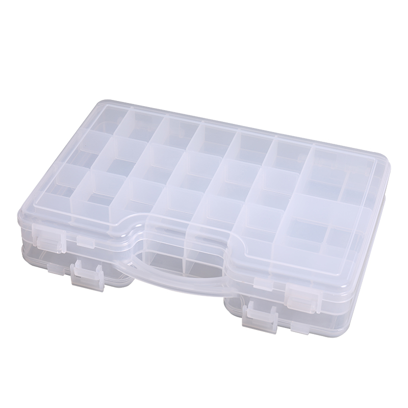 Caja de pesca Caja de almacenamiento de plástico transparente para aparejos de pesca