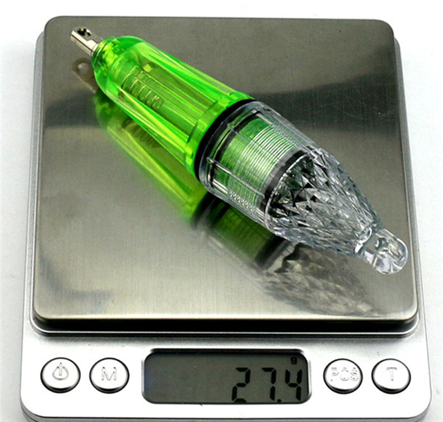 12cm Greem LED Flash Luz de pesca Lámpara LED de caída profunda